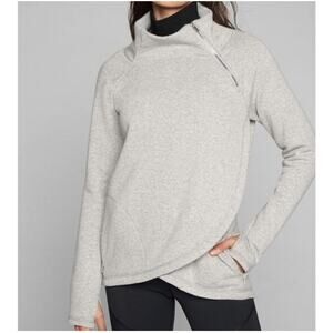 Athleta Cozy Karma Asym Pullover Women's Size Small Beige